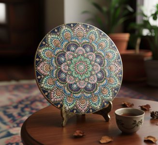مینی تابلوی ماندالای برجسته طرح راز دایره