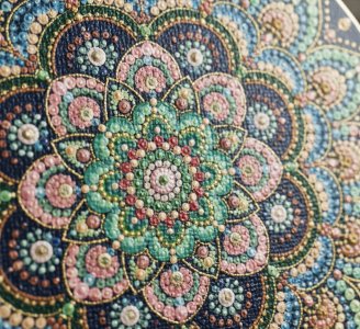 مینی تابلوی ماندالای برجسته طرح راز دایره