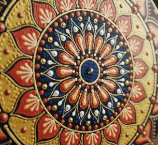 مینی تابلوی ماندالای برجسته طرح مانترای کوچک