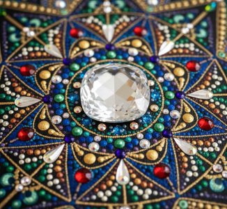 تابلو برجسته ماندالا طرح مرکز کائنات