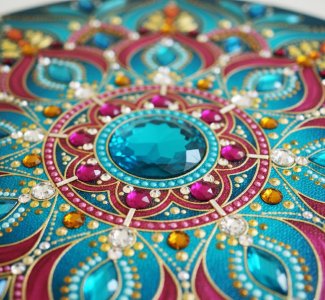 تابلو برجسته ماندالا طرح چرخ کیهانی
