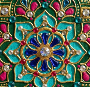 مینی تابلوی ماندالای برجسته طرح جهان