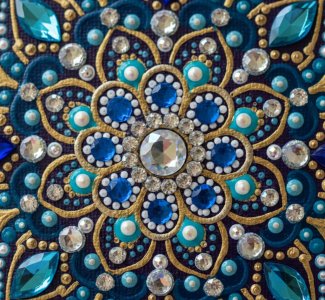 مینی تابلوی ماندالای برجسته طرح دنیا