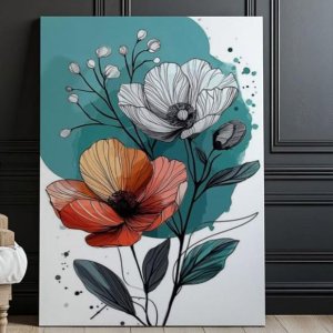 تابلو اکریلیک طرح گل زندگی